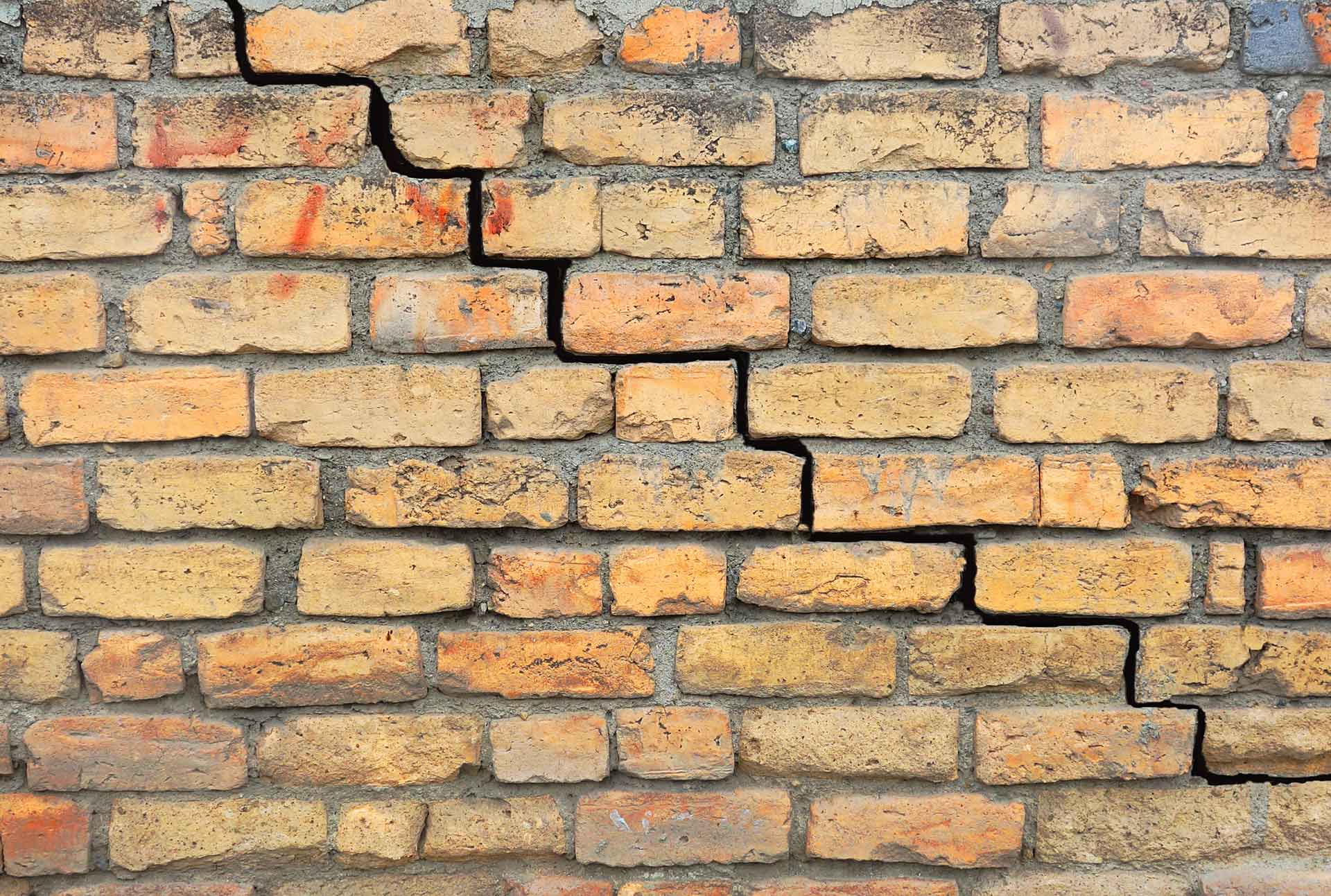 cracks in exterior brick