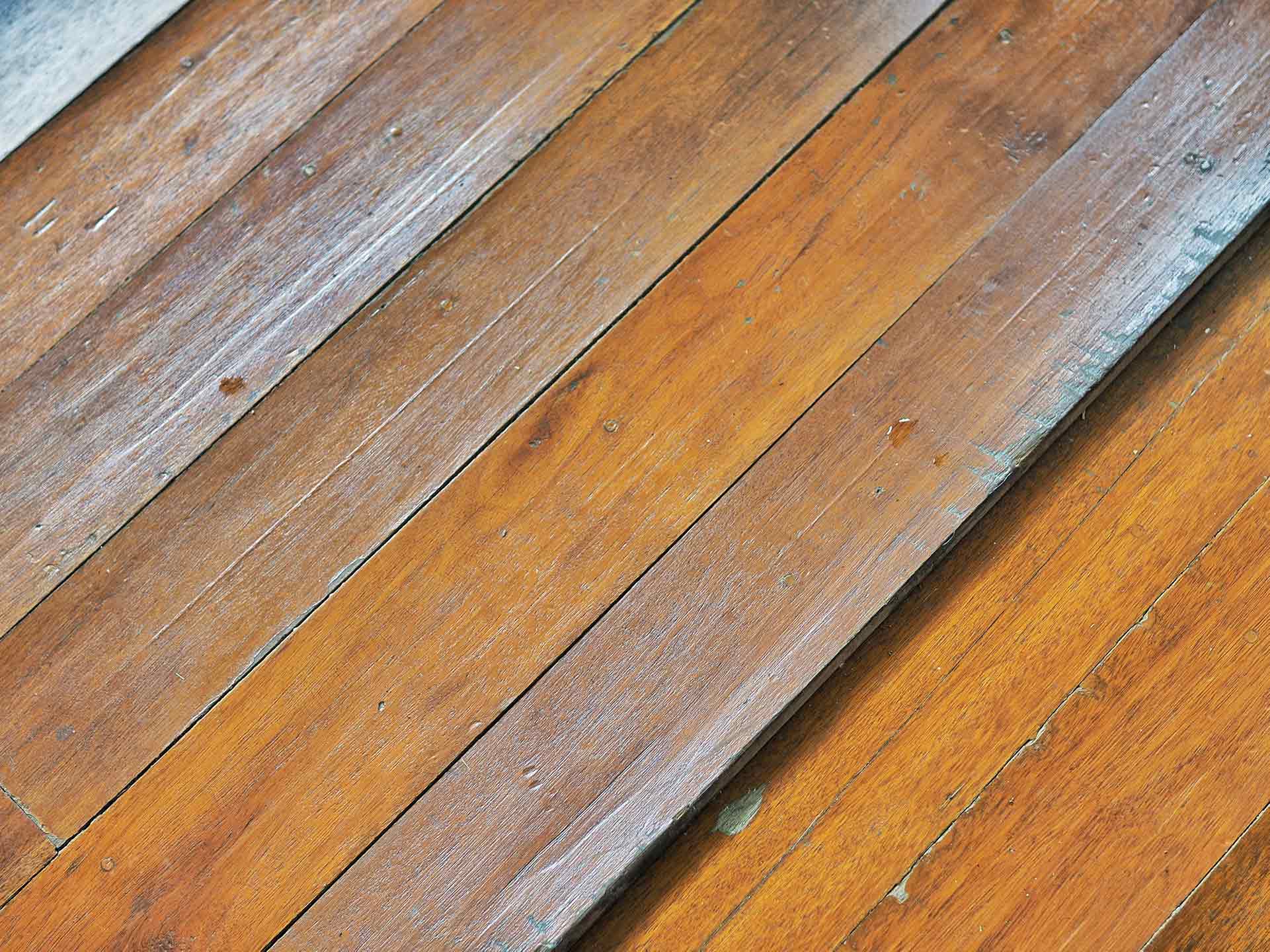 uneven wood floor